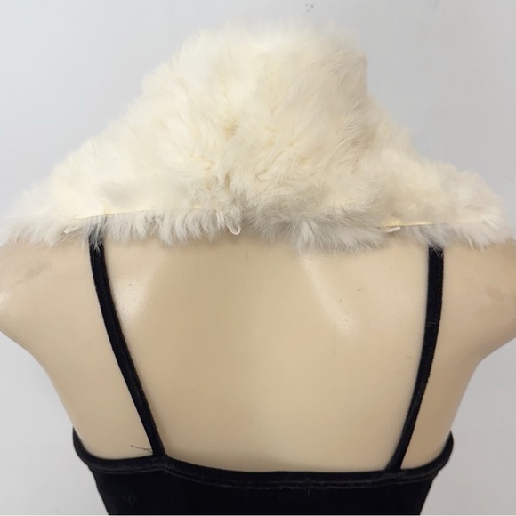 Vintage‎ Genuine Fox Fur Winter White Ivory Soft Dress Jacket Collar Wedding - Picture 2 of 16